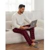 imageEkouaer Mens Pajama Pants Lounge Pants with Pockets Soft Sleep Pants Loose Fit Pj Bottoms with Drawstring SXXLRed Plaidgreen Plaid