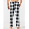 imageEkouaer Mens Pajama Pants Lounge Pants with Pockets Soft Sleep Pants Loose Fit Pj Bottoms with Drawstring SXXLRed Plaidwhite Plaid