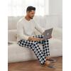 imageEkouaer Mens Pajama Pants Lounge Pants with Pockets Soft Sleep Pants Loose Fit Pj Bottoms with Drawstring SXXLRed Plaidwhite Plaid