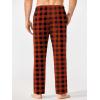 imageEkouaer Mens Pajama Pants Lounge Pants with Pockets Soft Sleep Pants Loose Fit Pj Bottoms with Drawstring SXXLRed and Black Plaid
