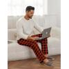 imageEkouaer Mens Pajama Pants Lounge Pants with Pockets Soft Sleep Pants Loose Fit Pj Bottoms with Drawstring SXXLRed and Black Plaid