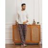 imageEkouaer Mens Pajama Pants Lounge Pants with Pockets Soft Sleep Pants Loose Fit Pj Bottoms with Drawstring SXXLRedBlackWhite Plaid
