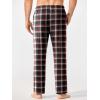 imageEkouaer Mens Pajama Pants Lounge Pants with Pockets Soft Sleep Pants Loose Fit Pj Bottoms with Drawstring SXXLRedBlackWhite Plaid
