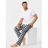 imageEkouaer Mens Pajama Pants Lounge Pants with Pockets Soft Sleep Pants Loose Fit Pj Bottoms with Drawstring SXXLWhite Plaidgrey Plaid