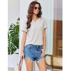 imageEkouaer Womens Pajama Set Ribbed Knit Soft Shorts Pjs Summer Sleepwear Two Piece Casual Lounge Sets with Drawstring ampamp PocketsLight Gray