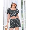 imageEkouaer Womens Pajama Set Summer Short Sleeve Pjs Sleepwear Cute 2 Piece Lounge Sets SXXLGray Stars