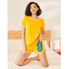imageEkouaer Womens Pajama Sets Color Block Short Sleeve Sleepwear Soft Pjs Sets Summer 2 Piece Lounge Set with Pockets SXXLMedium Yellow