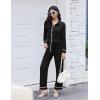 imageEkouaer Womens Pajama Sets Long Sleeve Sleepwear Soft Button Down Pjs 2 Piece Loungewear witn Pants SXXLBlack