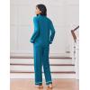 imageEkouaer Womens Pajama Sets Long Sleeve Sleepwear Soft Button Down Pjs 2 Piece Loungewear witn Pants SXXLBlue Green