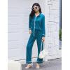 imageEkouaer Womens Pajama Sets Long Sleeve Sleepwear Soft Button Down Pjs 2 Piece Loungewear witn Pants SXXLBlue Green
