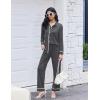 imageEkouaer Womens Pajama Sets Long Sleeve Sleepwear Soft Button Down Pjs 2 Piece Loungewear witn Pants SXXLDark Grey