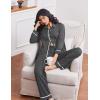imageEkouaer Womens Pajama Sets Long Sleeve Sleepwear Soft Button Down Pjs 2 Piece Loungewear witn Pants SXXLDark Grey