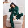 imageEkouaer Womens Pajama Sets Long Sleeve Sleepwear Soft Button Down Pjs 2 Piece Loungewear witn Pants SXXLGreen