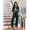 imageEkouaer Womens Pajama Sets Long Sleeve Sleepwear Soft Button Down Pjs 2 Piece Loungewear witn Pants SXXLGreen