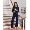 imageEkouaer Womens Pajama Sets Long Sleeve Sleepwear Soft Button Down Pjs 2 Piece Loungewear witn Pants SXXLNavy