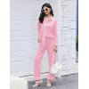 imageEkouaer Womens Pajama Sets Long Sleeve Sleepwear Soft Button Down Pjs 2 Piece Loungewear witn Pants SXXLPink