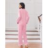 imageEkouaer Womens Pajama Sets Long Sleeve Sleepwear Soft Button Down Pjs 2 Piece Loungewear witn Pants SXXLPink