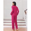 imageEkouaer Womens Pajama Sets Long Sleeve Sleepwear Soft Button Down Pjs 2 Piece Loungewear witn Pants SXXLRose