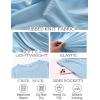 imageEkouaer Womens Ribbed Knit Lounge Set Short Sleeve Top and Long Pants Soft Pajama Set 2 Piece Sleepwear with PocketsLight Blue