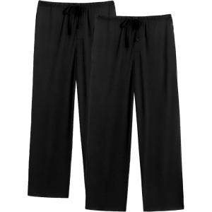 imageEkouaer Mens Pajama Pants Lounge Pants with Pockets Soft Sleep Pants Loose Fit Pj Bottoms with Drawstring SXXLBlackblack