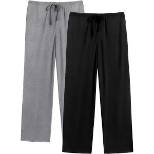 imageEkouaer Mens Pajama Pants Lounge Pants with Pockets Soft Sleep Pants Loose Fit Pj Bottoms with Drawstring SXXLBlackgrey