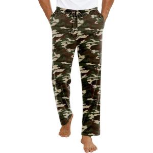imageEkouaer Mens Pajama Pants Lounge Pants with Pockets Soft Sleep Pants Loose Fit Pj Bottoms with Drawstring SXXLCamouflage