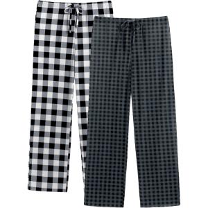 imageEkouaer Mens Pajama Pants Lounge Pants with Pockets Soft Sleep Pants Loose Fit Pj Bottoms with Drawstring SXXLWhite Plaidgrey Plaid
