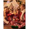 imageEkouaer Matching Family Sets Christmas Pajamas Set Xmas PJS Sleepwear Soft Christmas Matching Jammies01 Red Santa Claus