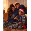 imageEkouaer Matching Family Sets Christmas Pajamas Set Xmas PJS Sleepwear Soft Christmas Matching JammiesBlue Snowflakes