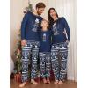 imageEkouaer Matching Family Sets Christmas Pajamas Set Xmas PJS Sleepwear Soft Christmas Matching JammiesBlue Snowman