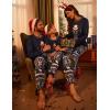 imageEkouaer Matching Family Sets Christmas Pajamas Set Xmas PJS Sleepwear Soft Christmas Matching JammiesBlue Snowman