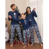 imageEkouaer Matching Family Sets Christmas Pajamas Set Xmas PJS Sleepwear Soft Christmas Matching JammiesBlue Snowman