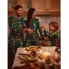 imageEkouaer Matching Family Sets Christmas Pajamas Set Xmas PJS Sleepwear Soft Christmas Matching JammiesGreen Santa