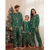 imageEkouaer Matching Family Sets Christmas Pajamas Set Xmas PJS Sleepwear Soft Christmas Matching JammiesGreen Santa