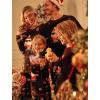 imageEkouaer Matching Family Sets Christmas Pajamas Set Xmas PJS Sleepwear Soft Christmas Matching JammiesNaughty Santa Claus