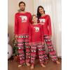 imageEkouaer Matching Family Sets Christmas Pajamas Set Xmas PJS Sleepwear Soft Christmas Matching JammiesRed