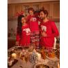 imageEkouaer Matching Family Sets Christmas Pajamas Set Xmas PJS Sleepwear Soft Christmas Matching JammiesRed