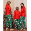 imageEkouaer Matching Family Sets Christmas Pajamas Set Xmas PJS Sleepwear Soft Christmas Matching JammiesRed Christmas