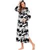 imageEkouaer Nightgowns for Women Cotton Nightgown Long Sleeve Hooded Night Gown Contrast Color Full Length Loungewear with PocketBlack Tie Dye