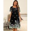 imageEkouaer Womens House Dress with Pockets Moomoo Dresses Short Sleeve Mumu Nightgown Lounge Dress Button Down SleepwearFloral Butterfly