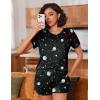 imageEkouaer Womens Pajama Short Sets Lounge Sets for Women 2 Piece Soft Pjs Set Casual V Neck Sleepwear with PocketsPlanet Starry Sky