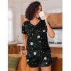 imageEkouaer Womens Pajama Short Sets Lounge Sets for Women 2 Piece Soft Pjs Set Casual V Neck Sleepwear with PocketsPlanet Starry Sky