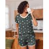 imageEkouaer Womens Pajama Short Sets Lounge Sets for Women 2 Piece Soft Pjs Set Casual V Neck Sleepwear with PocketsStarsdark Grey