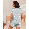 imageEkouaer Womens Pajama Short Sets Lounge Sets for Women 2 Piece Soft Pjs Set Casual V Neck Sleepwear with PocketsStarslight Grey