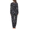 imageEkouaer Womens Pajamas Sets Long Sleeve Tops with Jogger Pants Soft Pjs Lounge Set Outfits with PocketsBlack Star