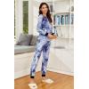imageEkouaer Womens Pajamas Sets Long Sleeve Tops with Jogger Pants Soft Pjs Lounge Set Outfits with PocketsBlue Star