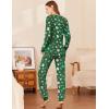 imageEkouaer Womens Pajamas Sets Long Sleeve Tops with Jogger Pants Soft Pjs Lounge Set Outfits with PocketsChristmas Green
