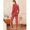 imageEkouaer Womens Pajamas Sets Long Sleeve Tops with Jogger Pants Soft Pjs Lounge Set Outfits with PocketsChristmas Red