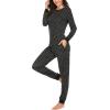 imageEkouaer Womens Pajamas Sets Long Sleeve Tops with Jogger Pants Soft Pjs Lounge Set Outfits with PocketsGrey Plaid