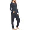 imageEkouaer Womens Pajamas Sets Long Sleeve Tops with Jogger Pants Soft Pjs Lounge Set Outfits with PocketsNavygreen Plaid
